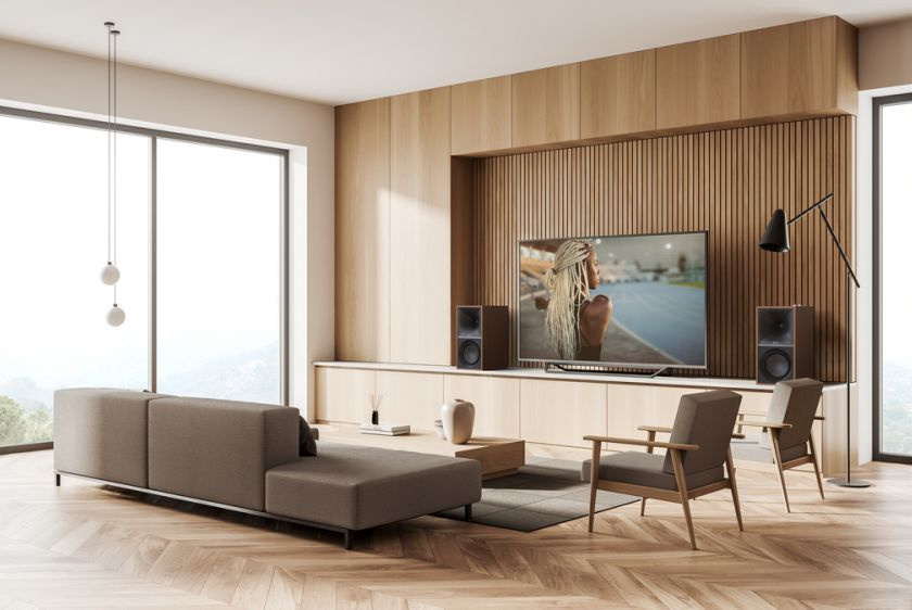 Klipsch The Sevens, aktiv stativhøjttaler, valnøtt