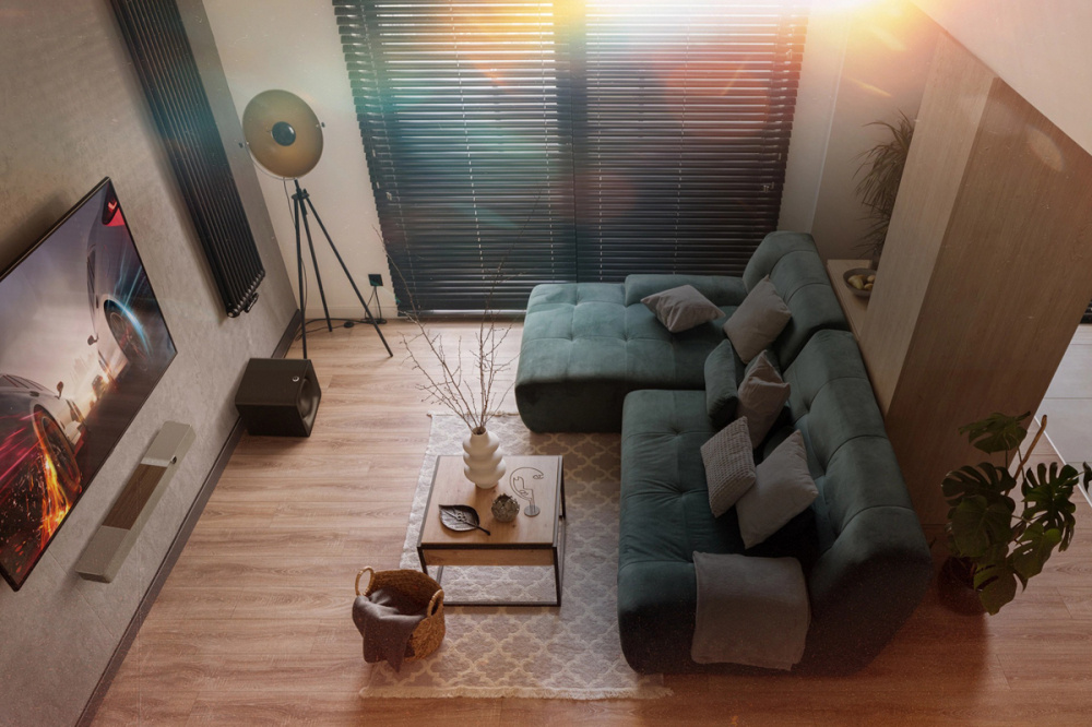 Klipsch Flexus Core 100W lydplanke med virtuell Dolby Atmos, valnøtt