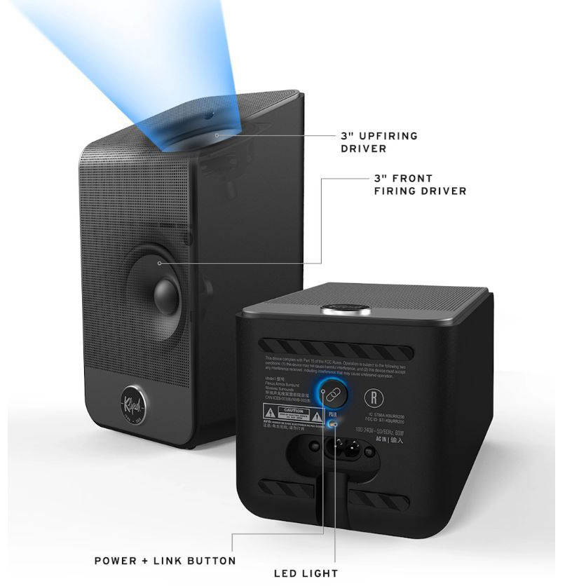 Klipsch Flexus Surr 200, trådløse surroundhøyttalere til Core 200/300