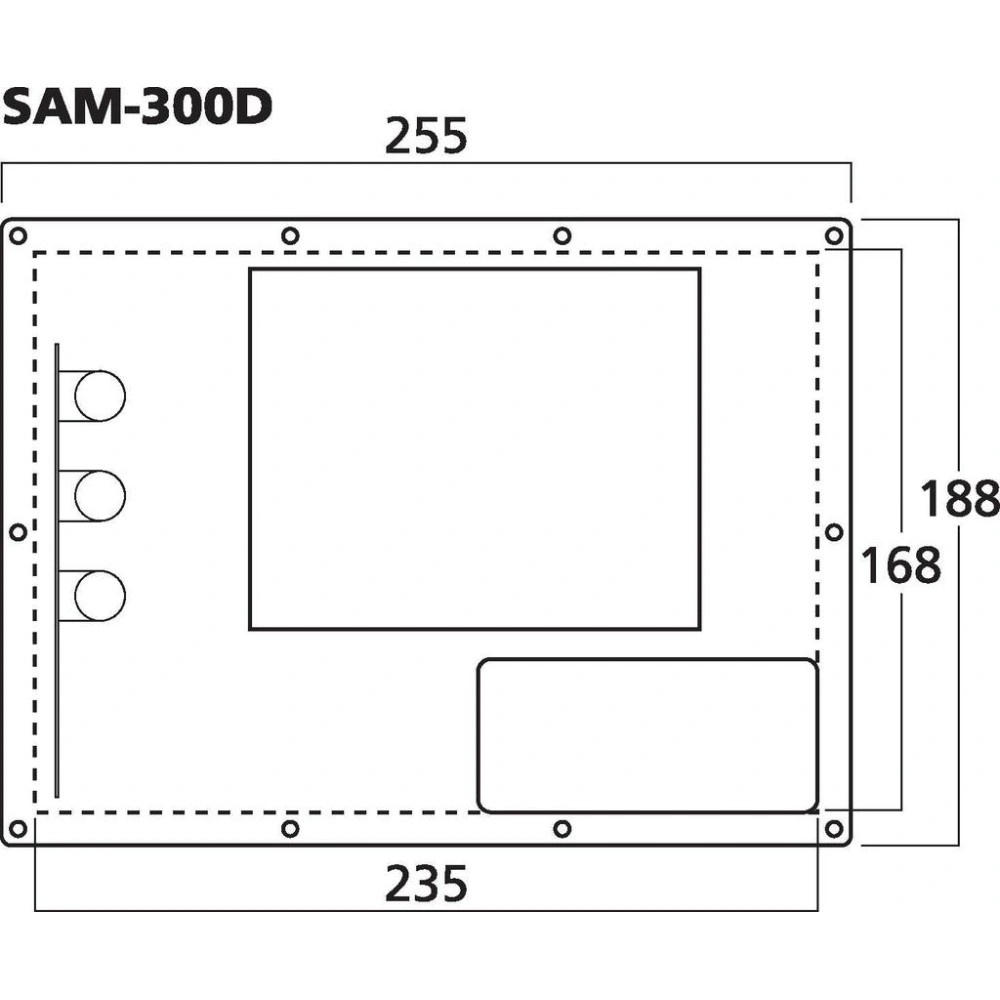Monacor SAM-300D innbyggingsforsterker for subwoofer