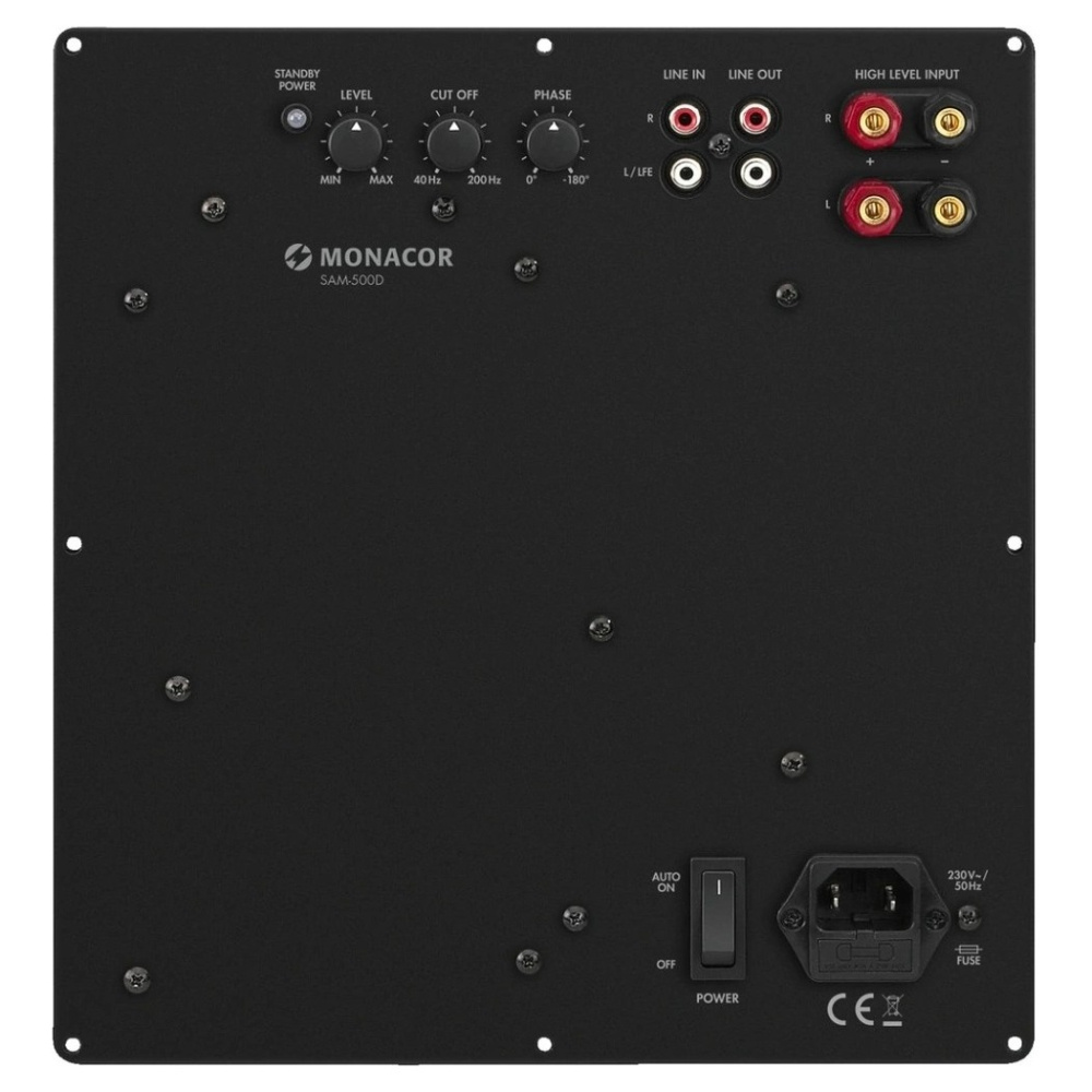 Monacor SAM-500D innbyggingsforsterker for subwoofer