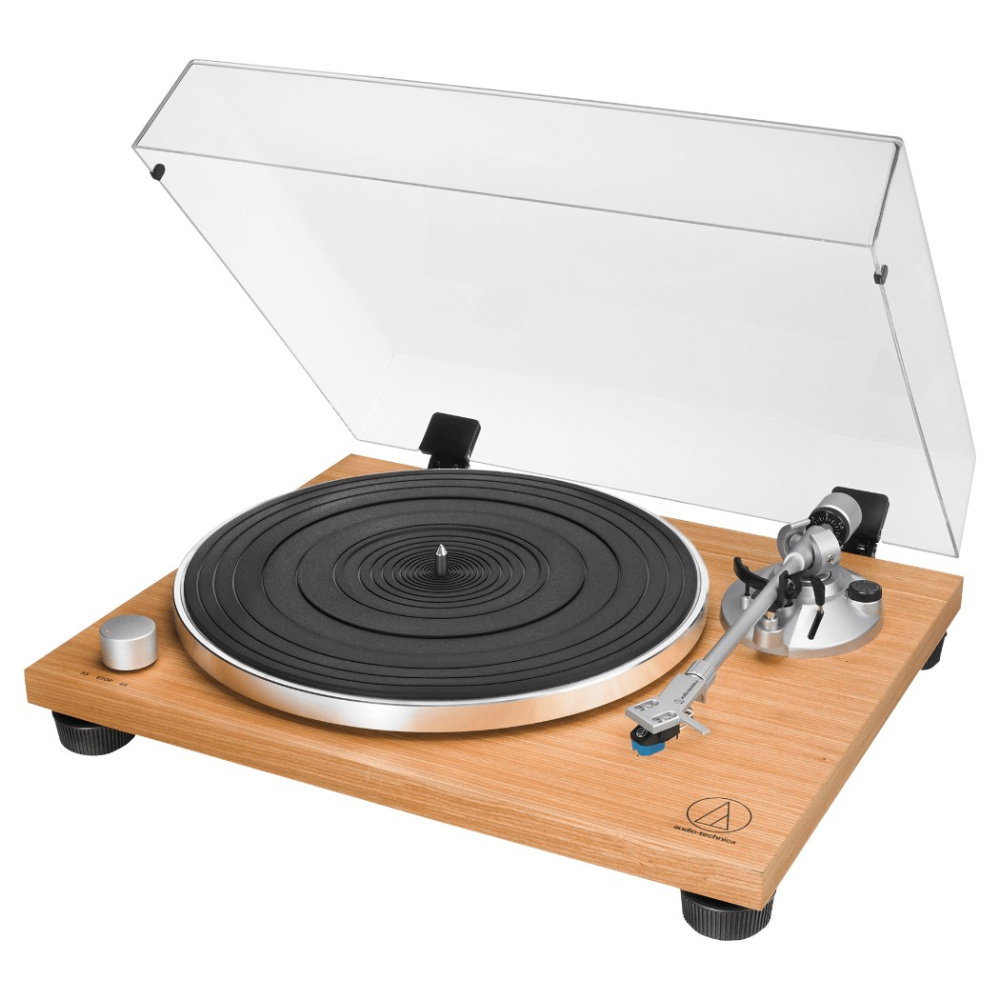Audio Technica AT-LPW30TK platespiller med AT-VM95C-pickup, teak