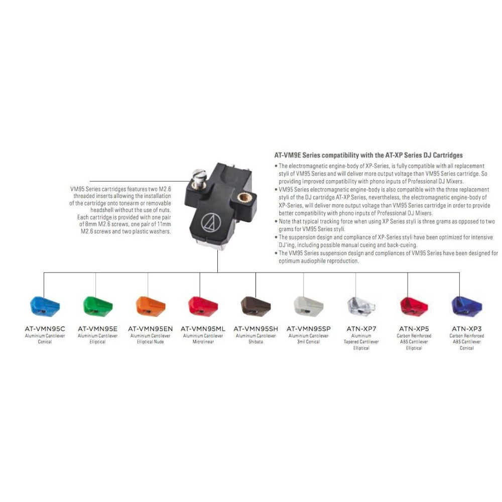 Audio Technica AT-VMN95ML, erstatningsnål for platespiller