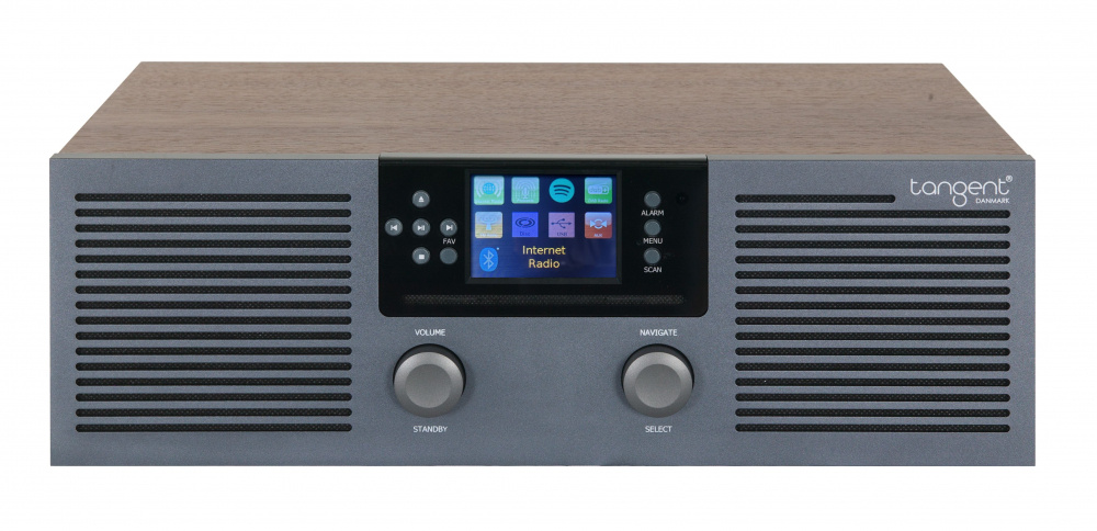 Tangent Radio Fem allt-i-ett-system med Bluetooth, DAB+ & mer, valnöt