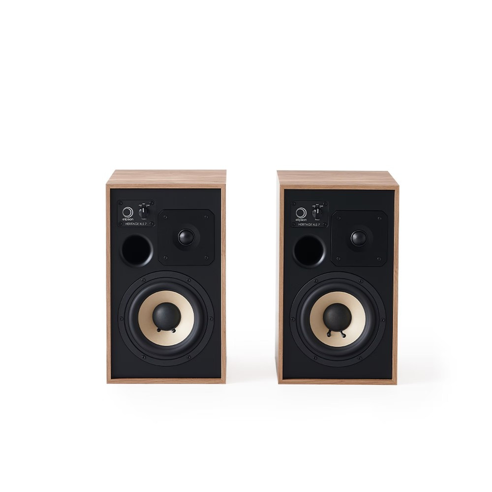 Elipson Heritage XLS7 retroinspirerte stativhøyttalere, par i lys eik