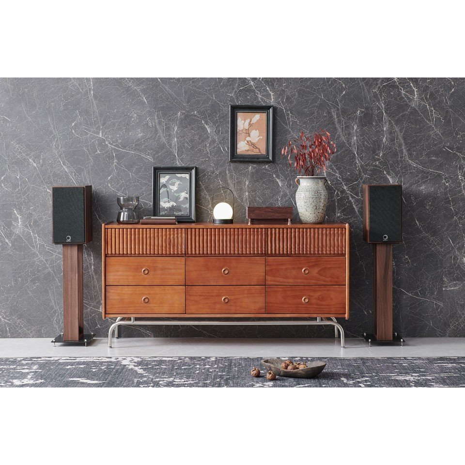 Elipson Heritage XLS7 retroinspirerte stativhøyttalere, valnøtt, par
