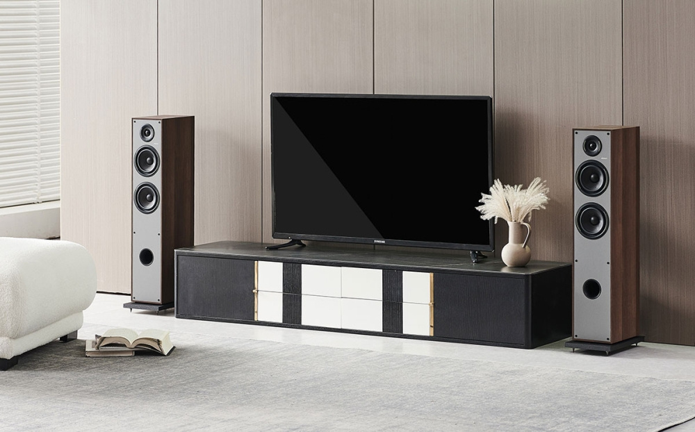 Elipson Horus 11F gulvhøyttalere Valnøtt/Mørkegrå, par