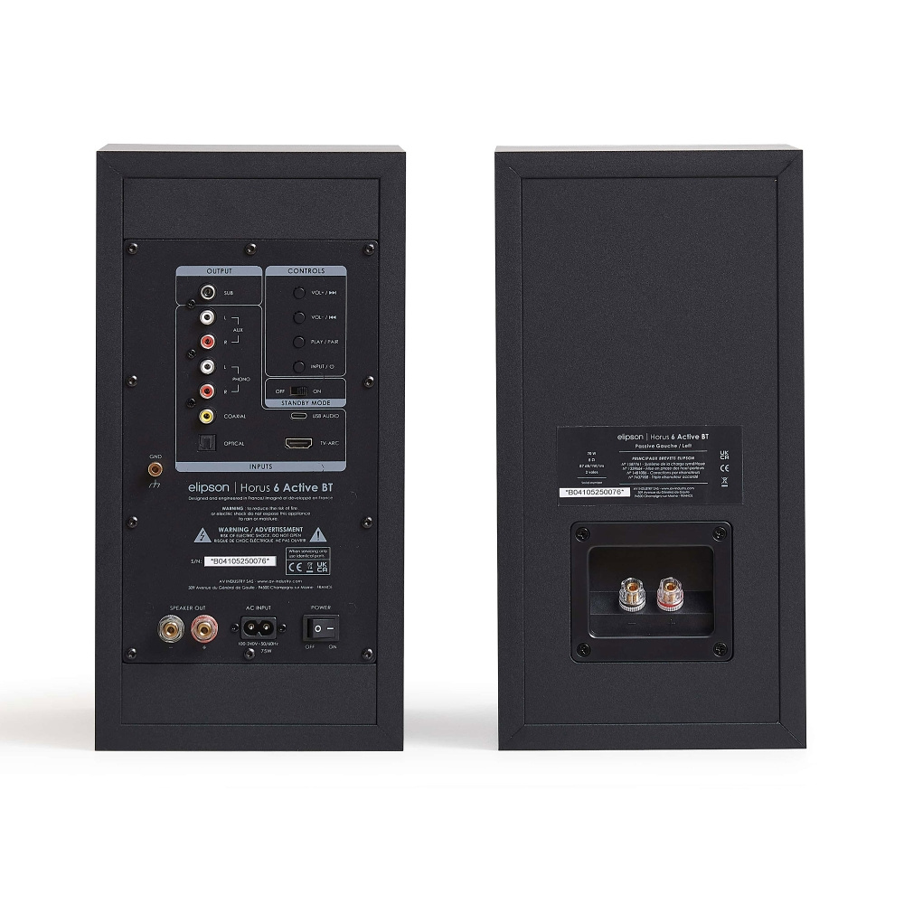 Elipson Horus 6 Active BT Svart/Karbon, par