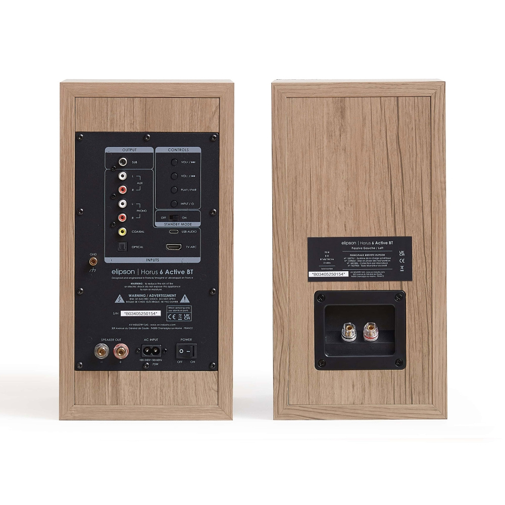 Elipson Horus 6 Active BT Lys Tre/Beige, par