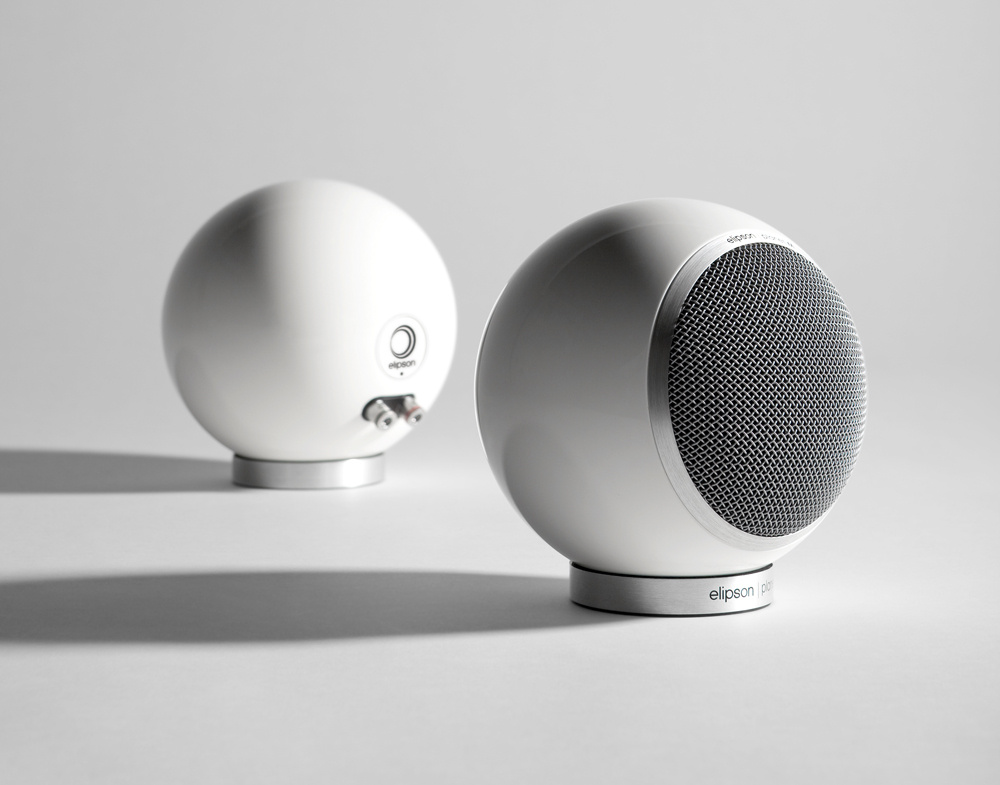 Elipson Planet M klothögtalare, vitt par