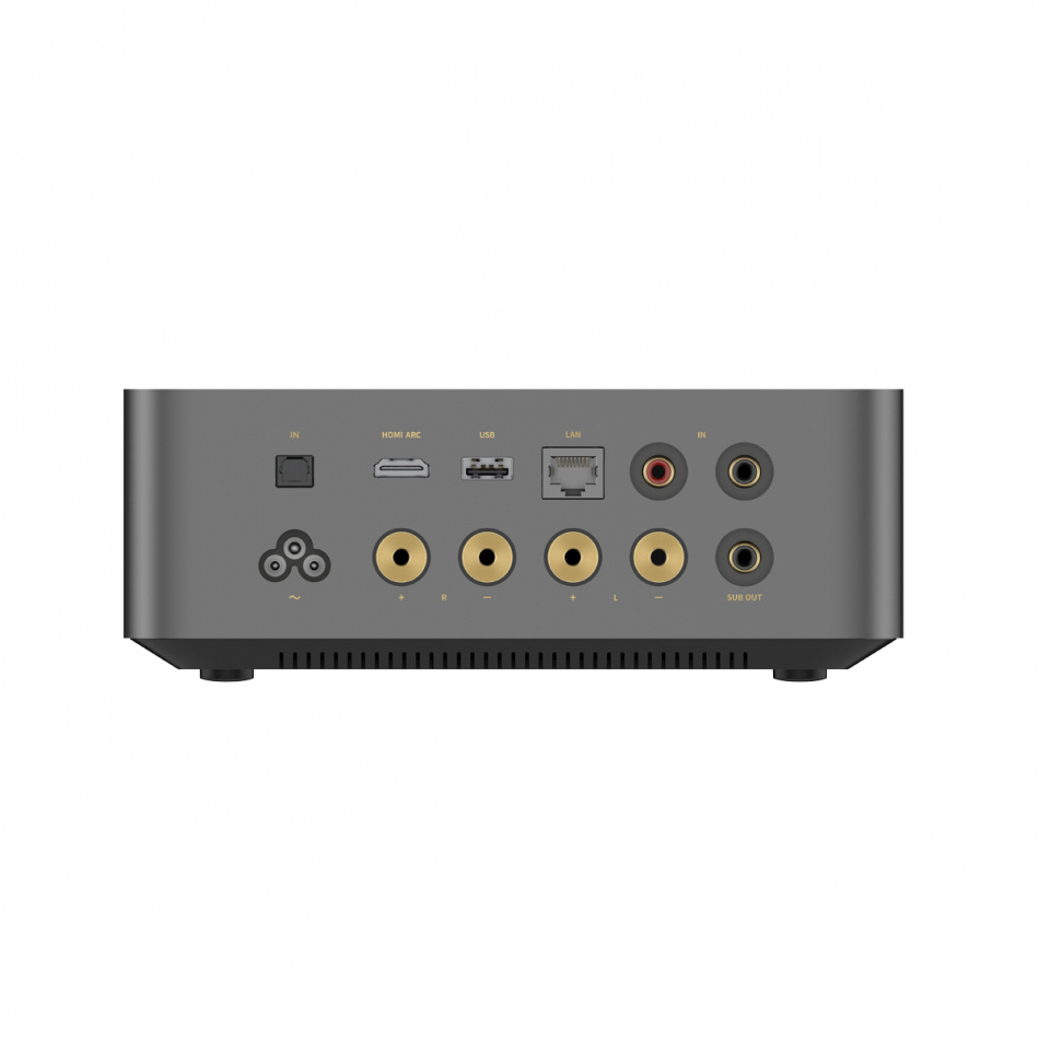 Wiim Amp Ultra streamingforsterker med HDMI ARC & Chromecast, sølv