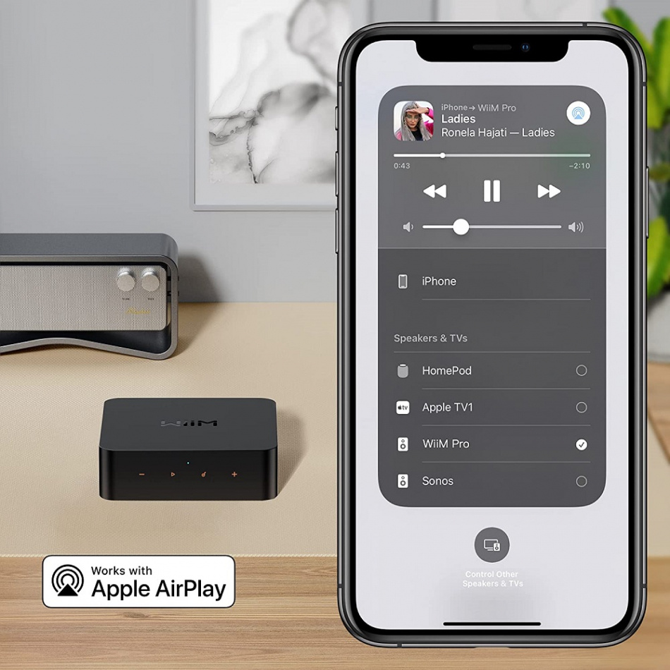 WiiM Pro Plus, trådløs nettverksstreamer med Tidal Connect, Chromecast & AirPlay 2