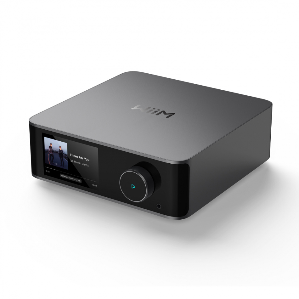 WiiM Ultra nettverksspiller med HDMI ARC, berøringsskjerm & Chromecast, mørkegrå