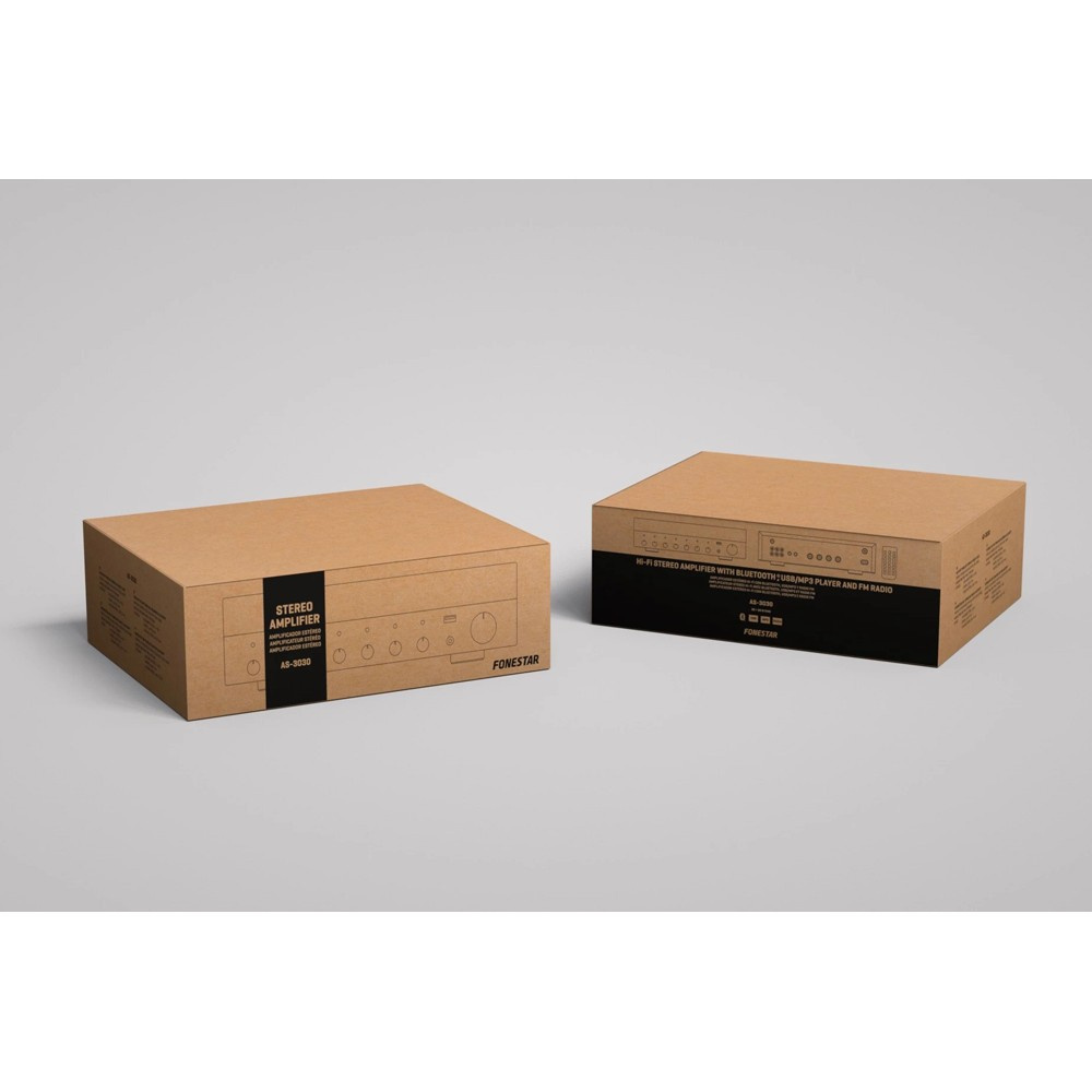 Fonestar AS-3030, stereoforsterker med Bluetooth og mikrofoninnganger