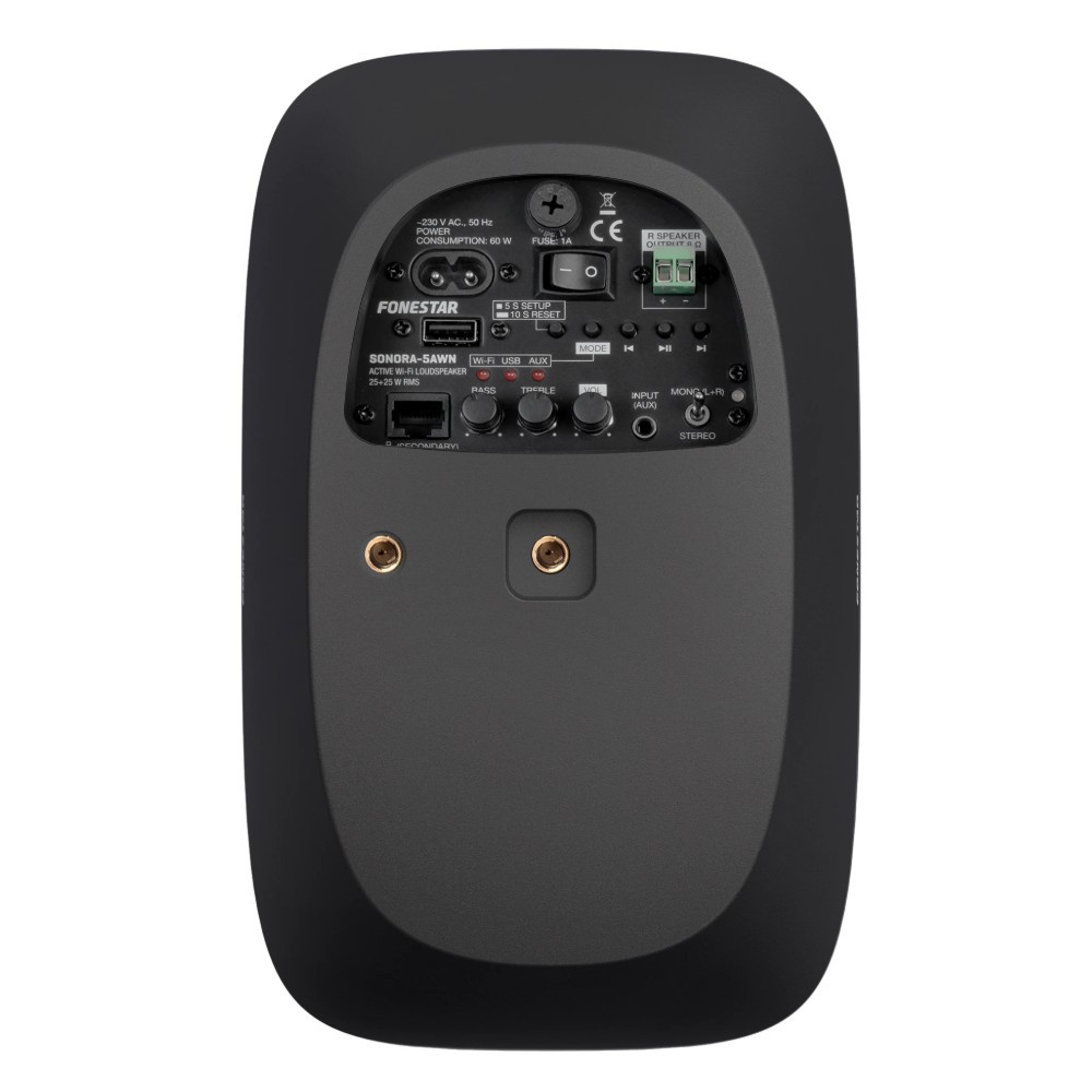 Fonestar SONORA-5AWN, aktiv Wi-Fi-vegghøyttaler, svart