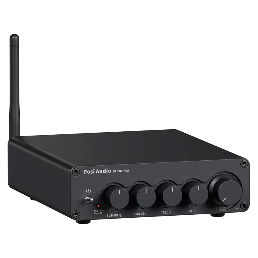 Fosi Audio BT30D, stereoforsterker med Bluetooth & 48V strømforsyning