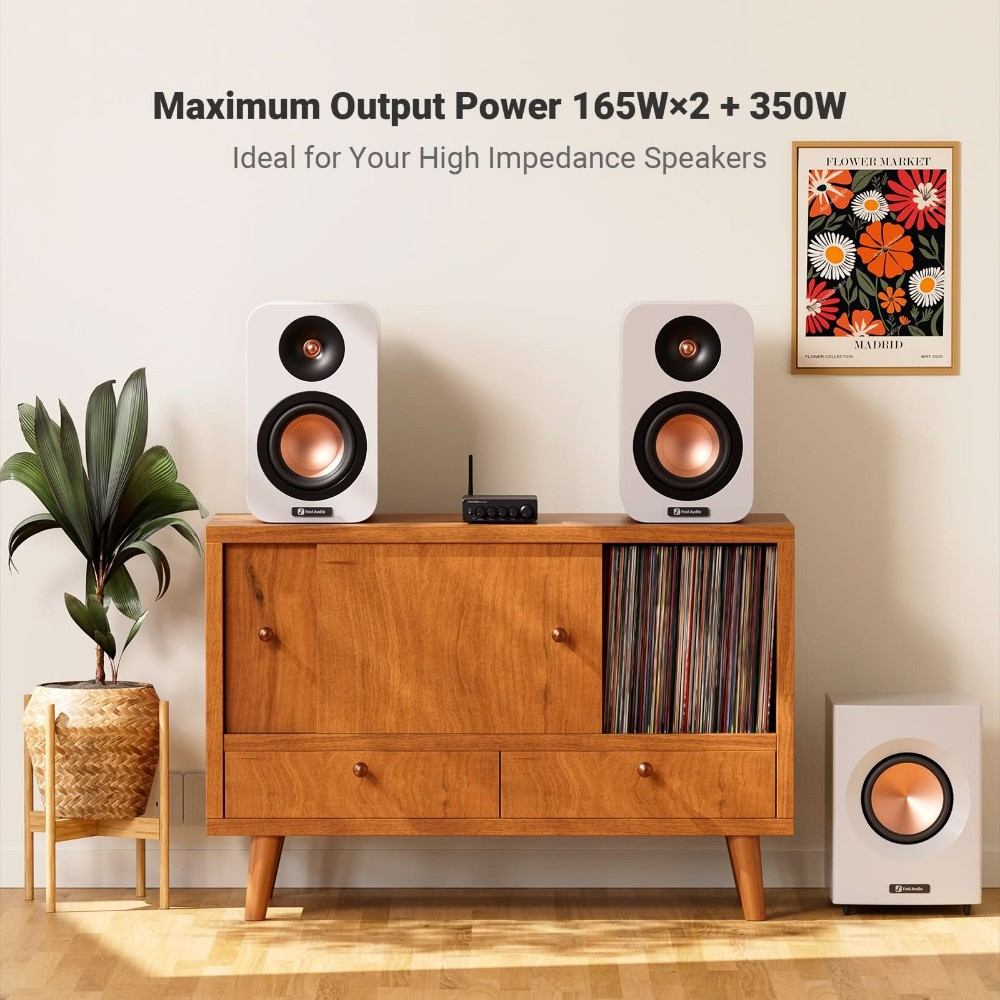 Fosi Audio BT30D, stereoforsterker med Bluetooth & 32V strømforsyning