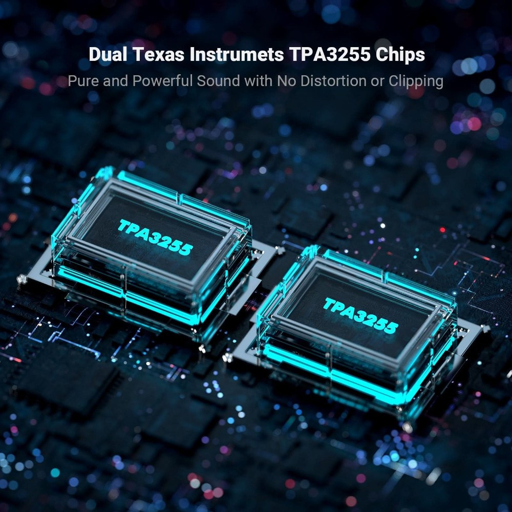 Fosi Audio BT30D, stereoforsterker med Bluetooth & 32V strømforsyning