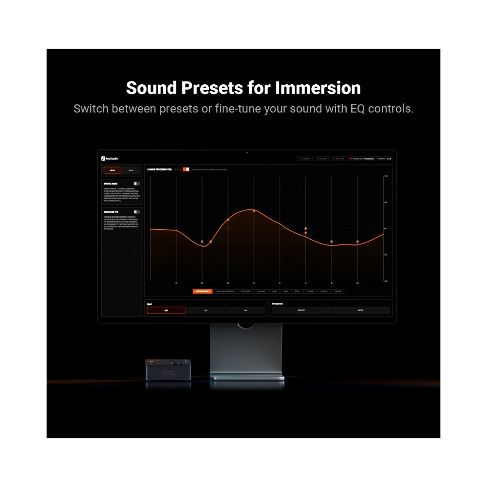 Fosi Audio C3 gaming-hodetelefonforsterker med DAC