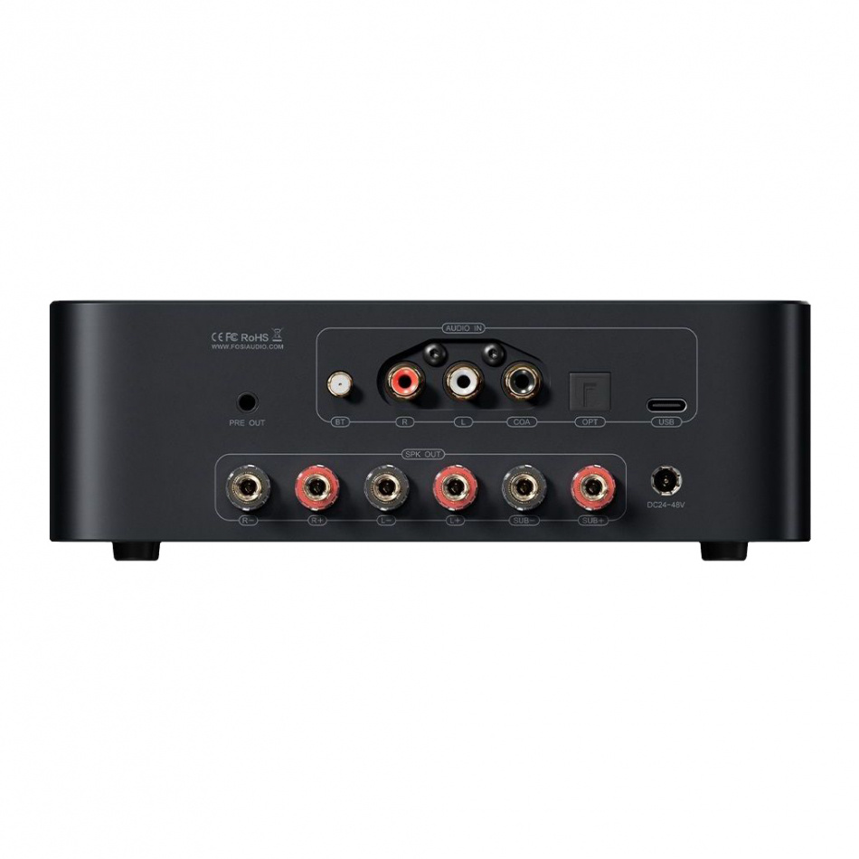 Fosi Audio MC351 stereoforsterker med innebygd forsterker for subwoofer