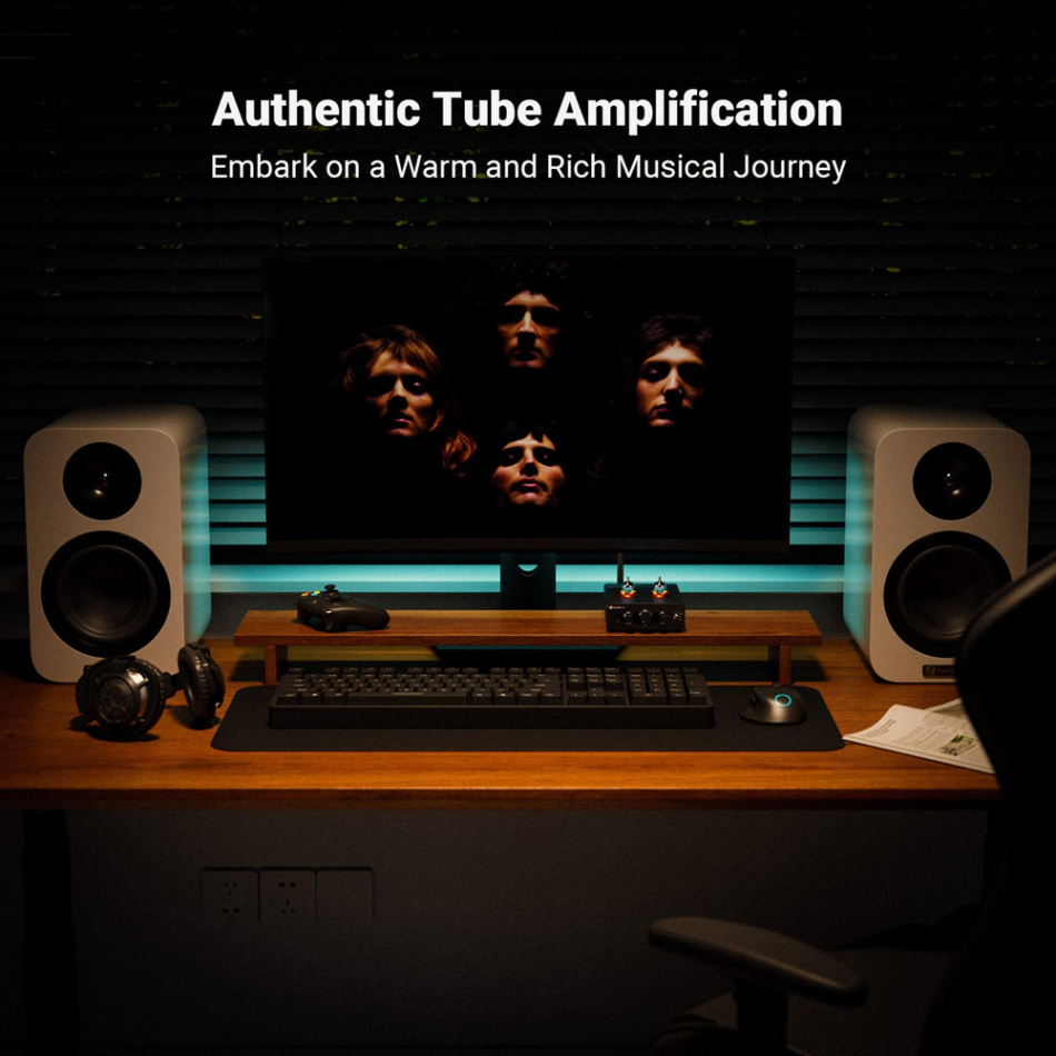 Fosi Audio P3 rørforsterker med Bluetooth & hodetelefonforsterker