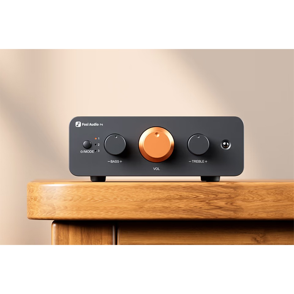 Fosi Audio P4 forforsterker med tonekontroller