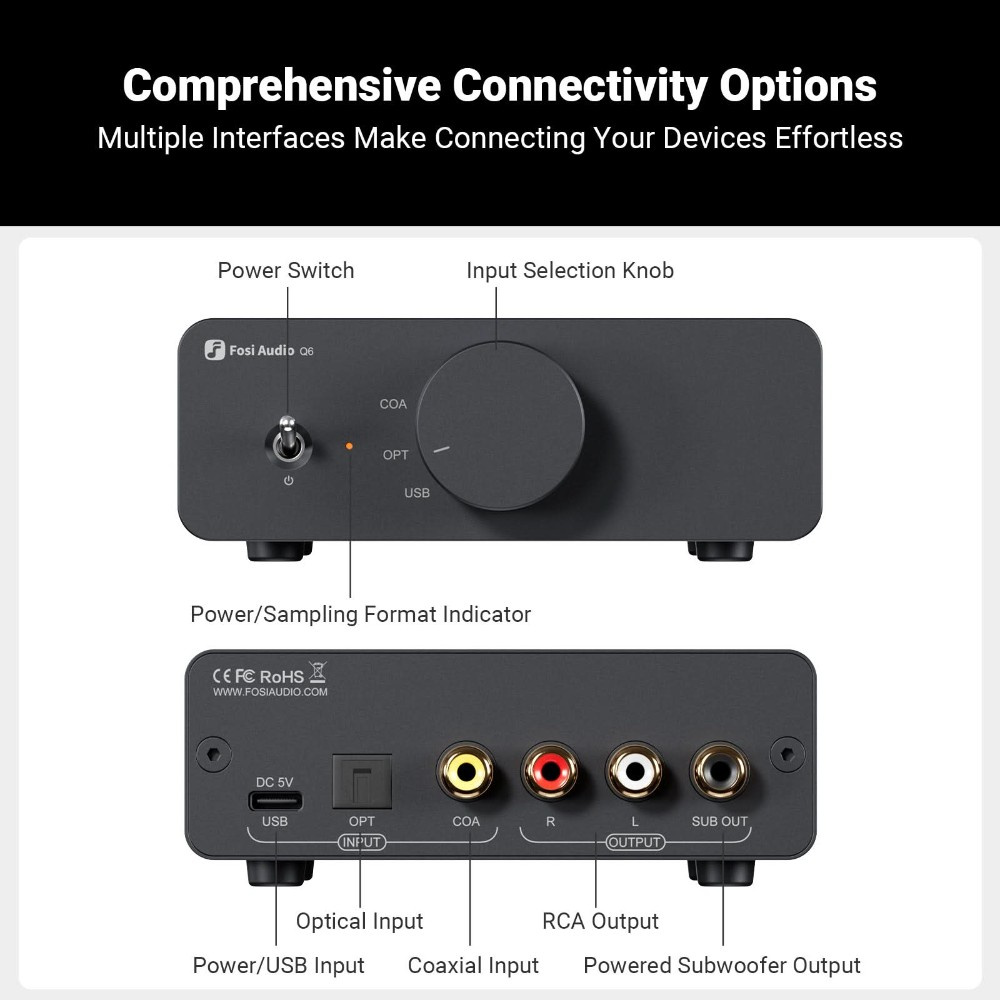Fosi Audio Q6, kompakt DAC
