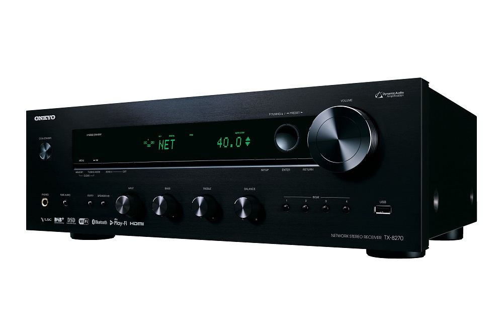 Onkyo TX-8270 stereoförstärkare med nätverk, svart