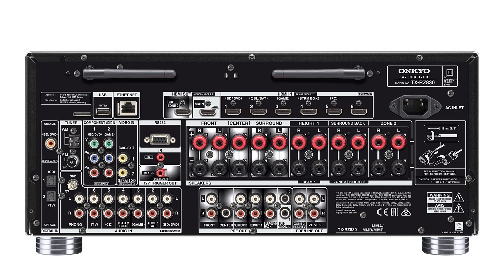 Onkyo TX-RZ830 Kinoforsterker, svart