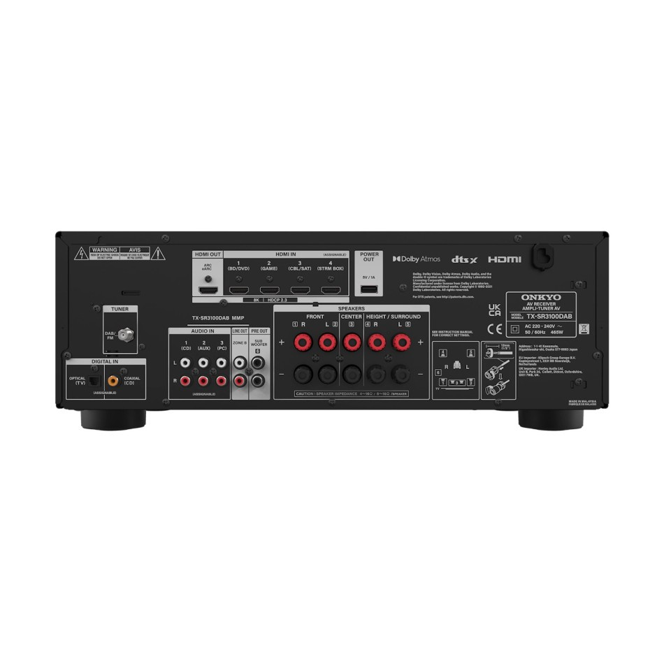 Onkyo TX-SR3100 hemmabioförstärkare, svart