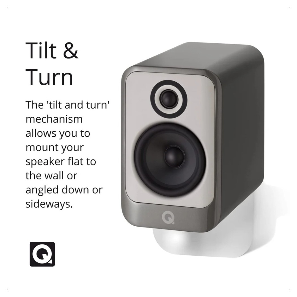 Q Acoustics Q WB75 veggfeste hvit, stk.