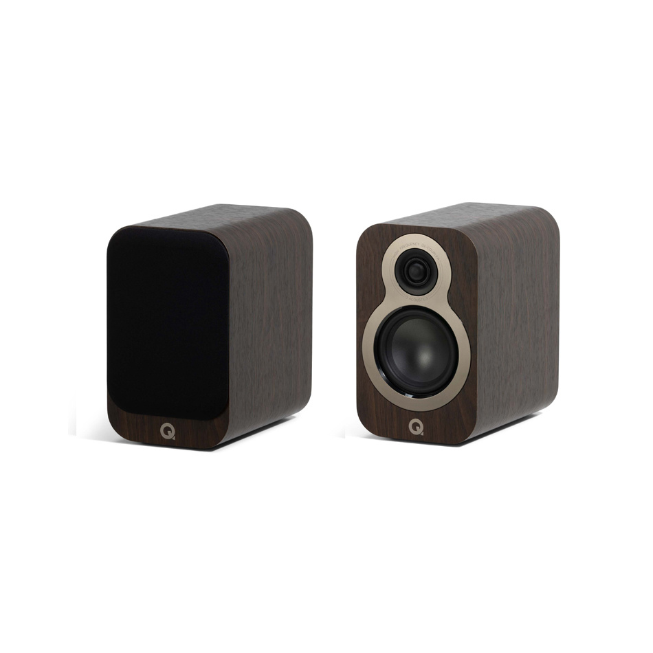 Q Acoustics 3010c stativhøyttalere, valnøtt