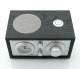 Tivoli Audio Model Three BT bordsradio med Bluetooth, svart/silver