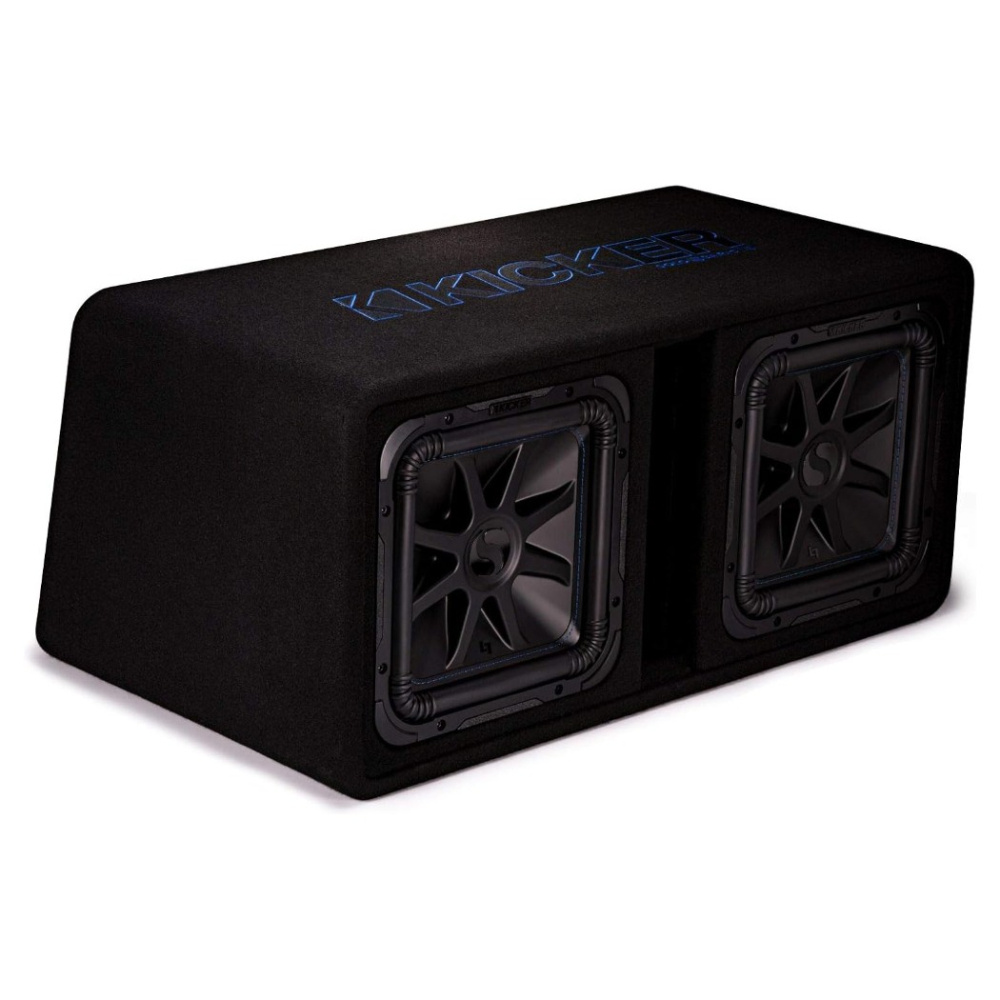 Kicker Solo-Baric L7S DL7S122, portet basskasse med to 12-tommers elementer, 2 ohm