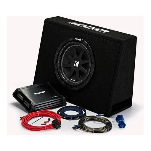 Kicker KickPack KKP210, basspakke med slank 10-tommers basskasse, forsterker og kabler