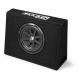 Kicker KickPack KKP210, basspakke med slank basskasse med port, 10-tommers basselement, forsterker og kabler Kicker KickPack KKP210, basspakke med slank basskasse med port, 10-tommers basselement, forsterker og kabler