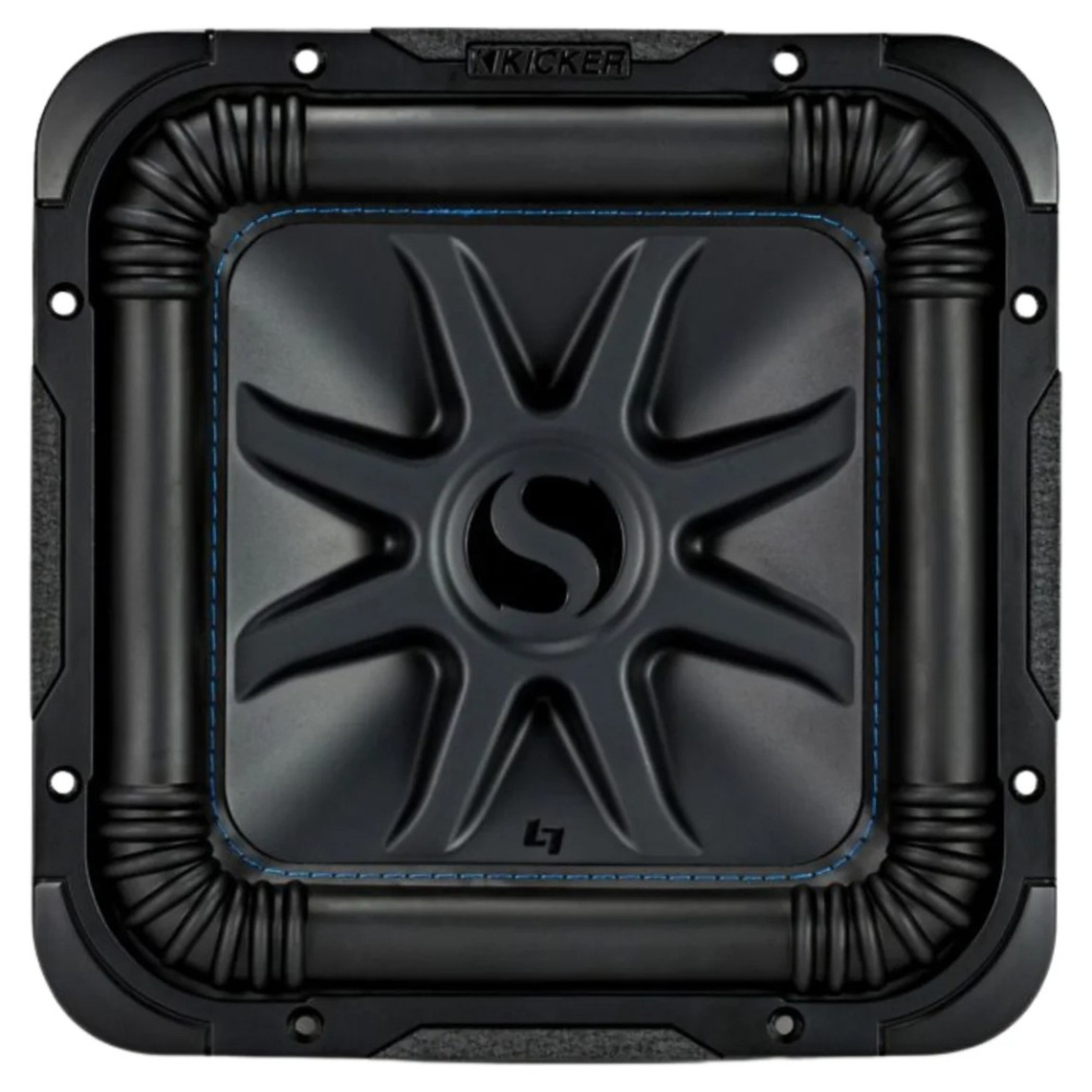 Kicker Solo-Baric L7S102, firkantet 10-tommers basselement, 2x2 ohm
