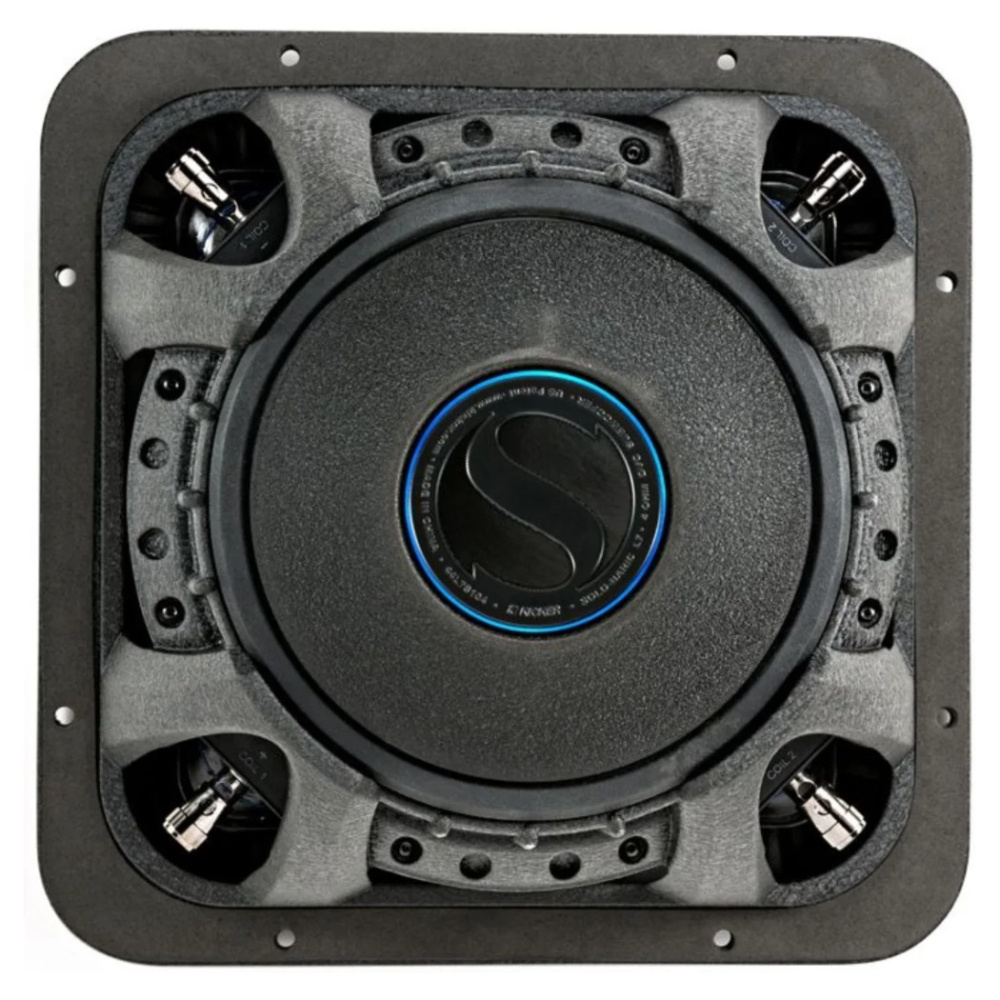 Kicker Solo-Baric L7S102, firkantet 10-tommers basselement, 2x2 ohm