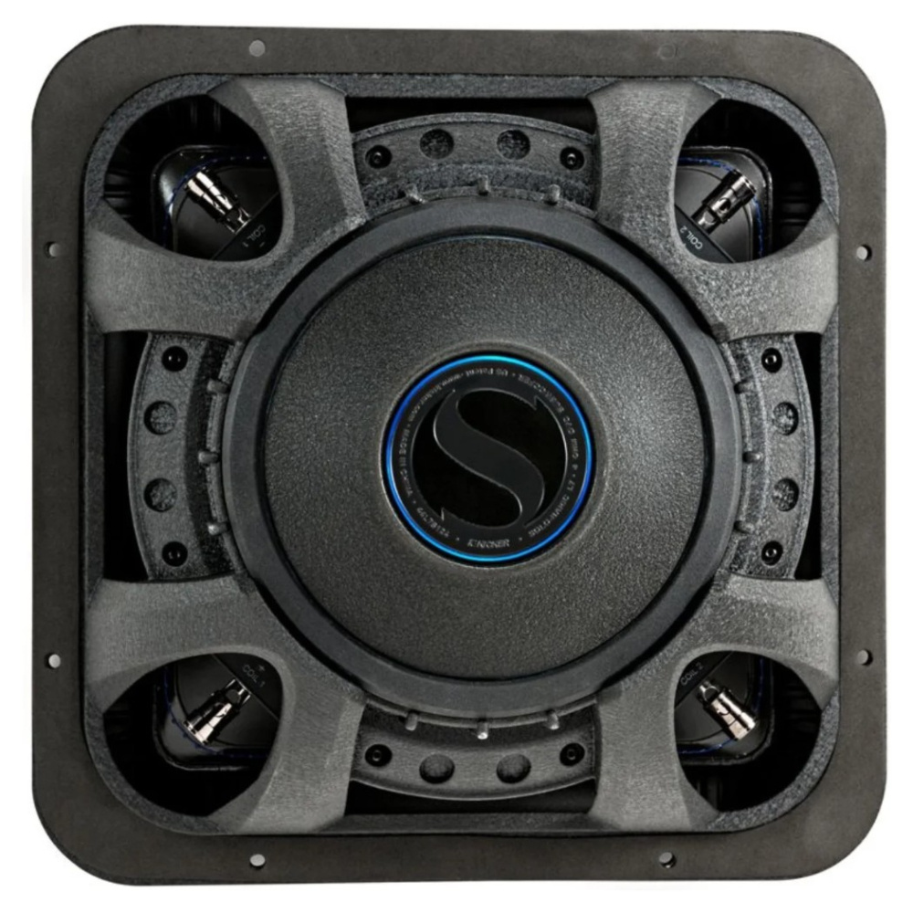 Kicker Solo-Baric L7S122, firkantet 12-tommers basselement, 2x2 ohm