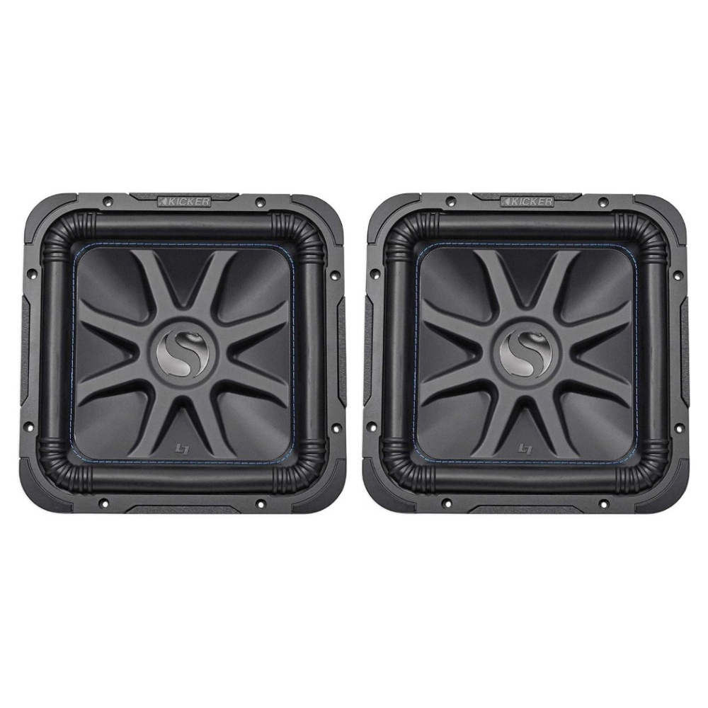 Kicker Solo-Baric L7S124, firkantet 12-tommers basselement, 2x4 ohm