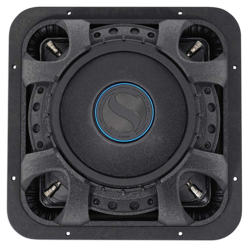 Kicker Solo-Baric L7S124, firkantet 12-tommers basselement, 2x4 ohm