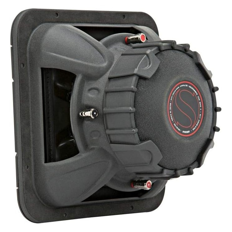 Kicker Solo-Baric L7R102, firkantet 10-tommers basselement, 2x2 ohm