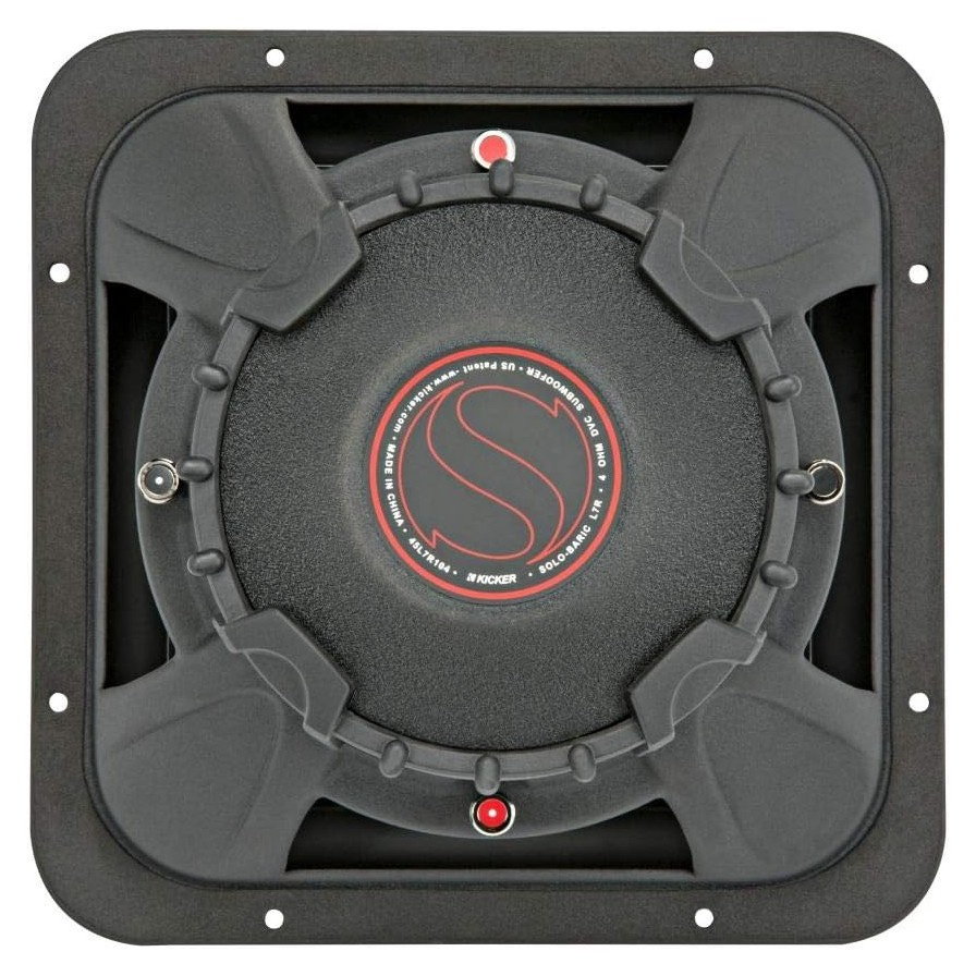 Kicker Solo-Baric L7R102, firkantet 10-tommers basselement, 2x2 ohm