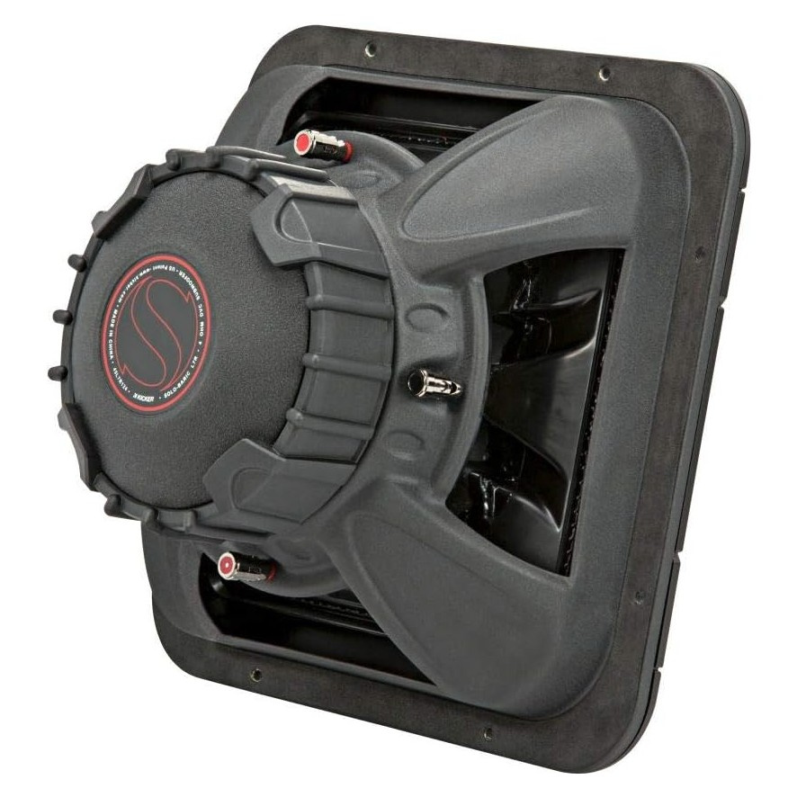 Kicker Solo-Baric L7R122, firkantet 12-tommers basselement, 2x2 ohm