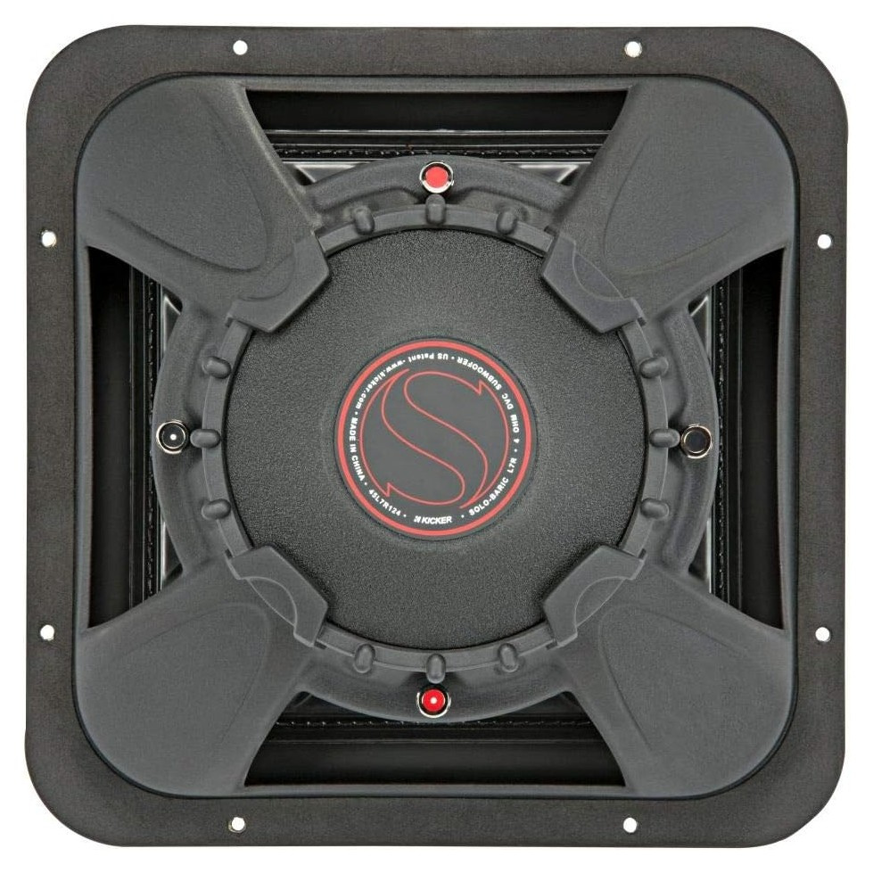 Kicker Solo-Baric L7R122, firkantet 12-tommers basselement, 2x2 ohm
