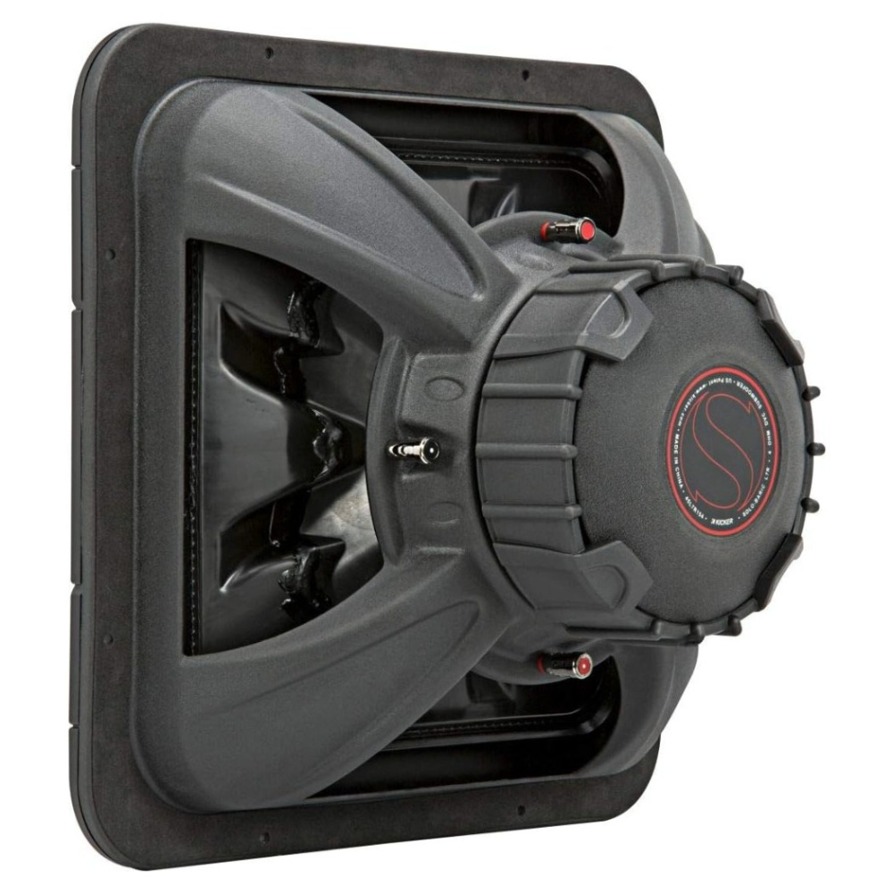 Kicker Solo-Baric L7R154, firkantet 15-tommers basselement, 2x4 ohm