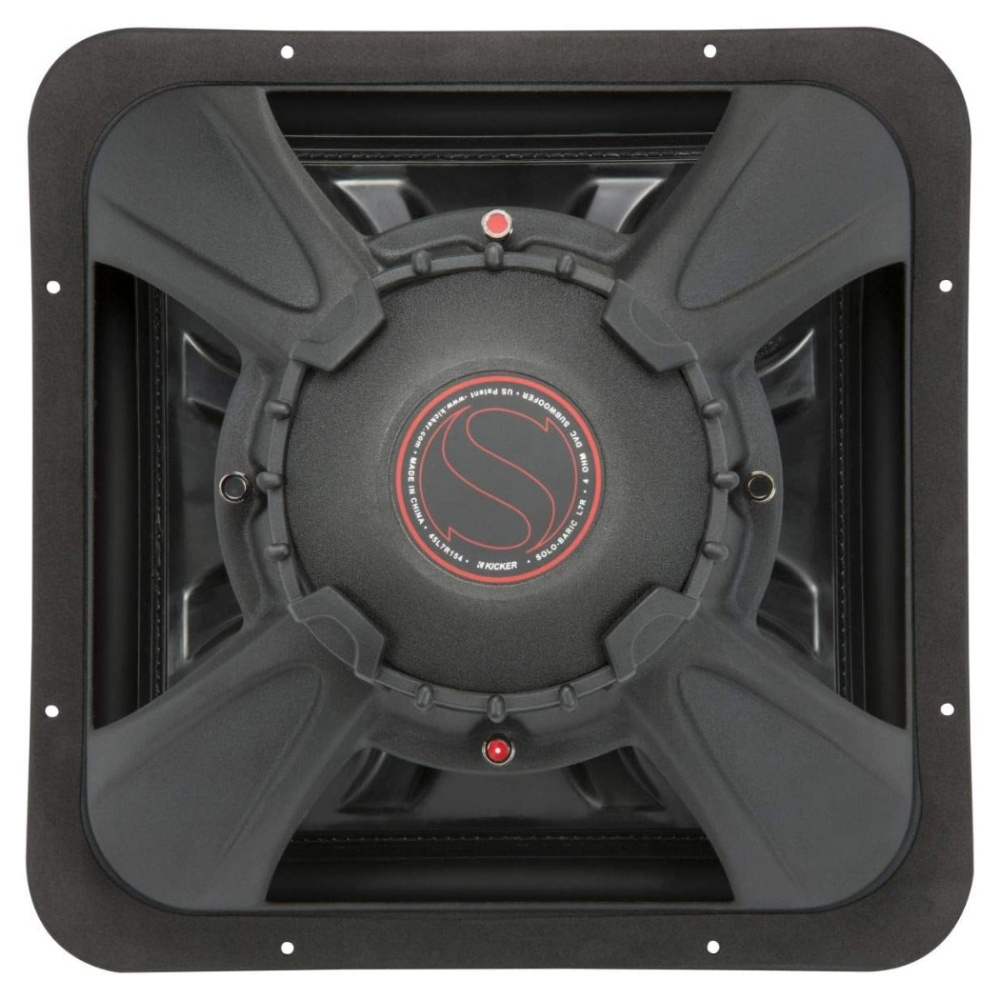 Kicker Solo-Baric L7R154, firkantet 15-tommers basselement, 2x4 ohm