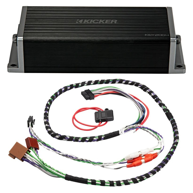 Kicker KEY200.4ISO, 4-kanals Plug & Play DSP-forsterker