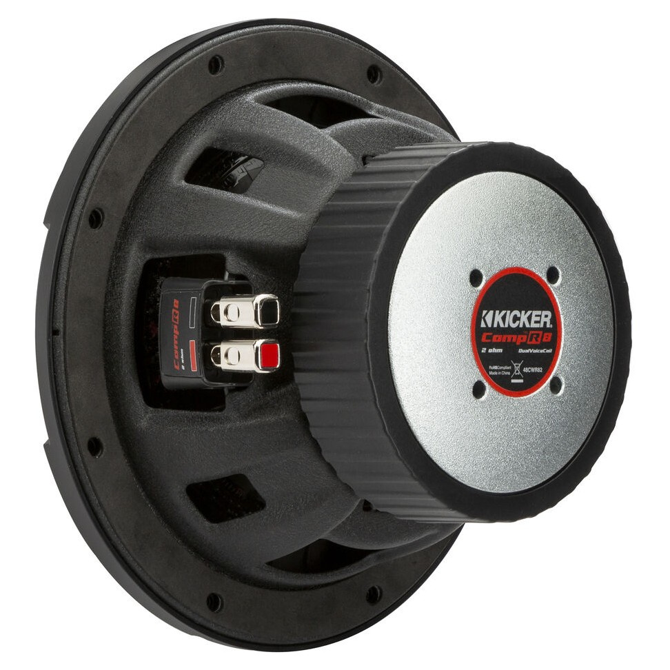 Kicker CompR CWR82, 8-tommer basselement, 2 x 2 ohm