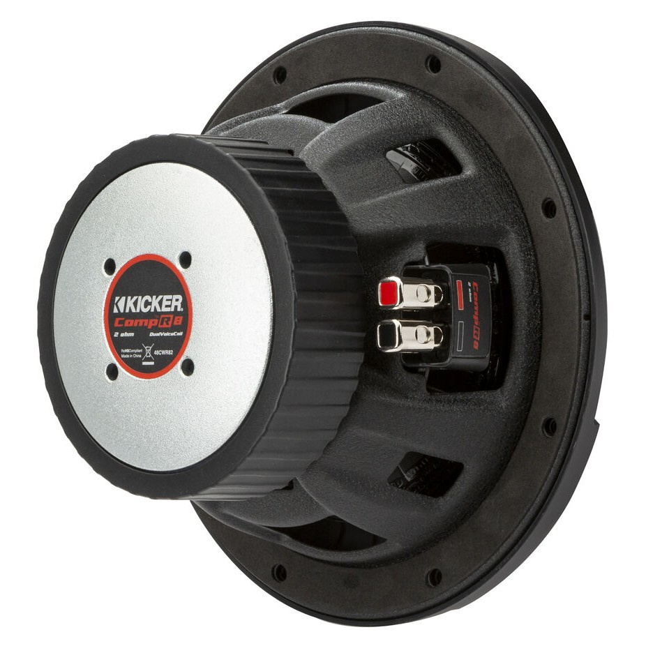 Kicker CompR CWR82, 8-tommer basselement, 2 x 2 ohm